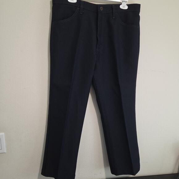 Wrangler Wrancher Dress Pants Mens 36x30 Navy Blue 82NV Boot Cut pre-owned - Picture 2 of 4